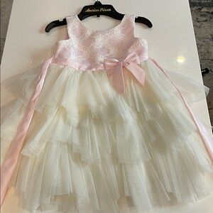 American Princess Blush and Ivory Layered Dress